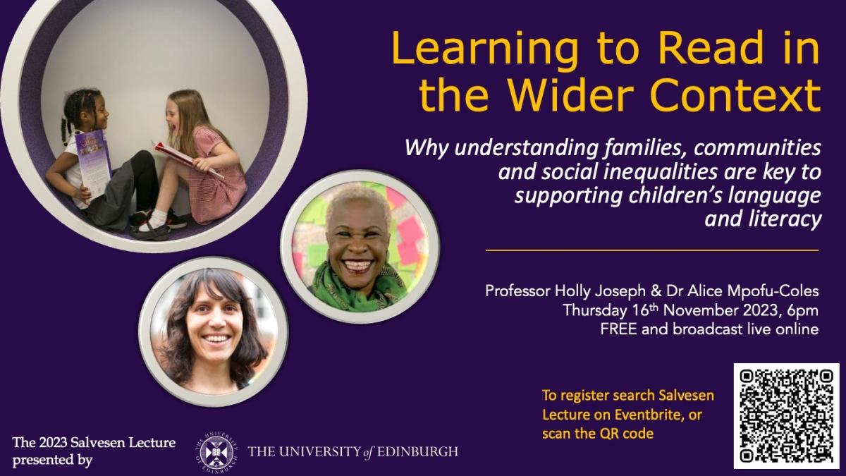 Invitation to Salvesen Lecture with speakers Holly Joseph and Alice Mpofu-Coles