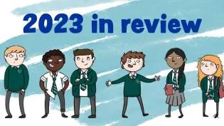 Picture depecting drawings of school children