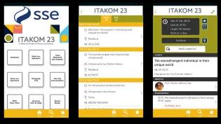 screenshot of app containing timetable information