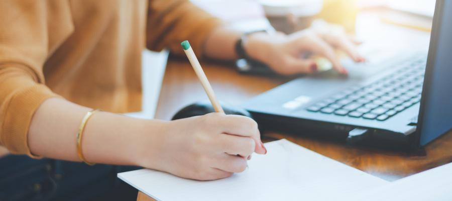 Picture of woman working at desk