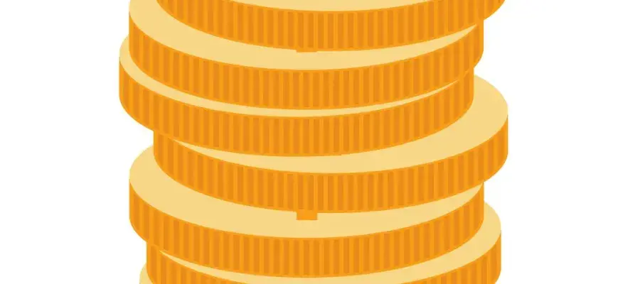 Stack of coins.