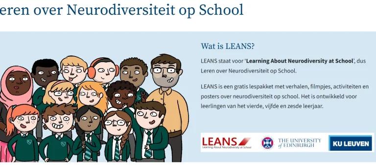 A group of people standing together, advertising LEANS Belgium