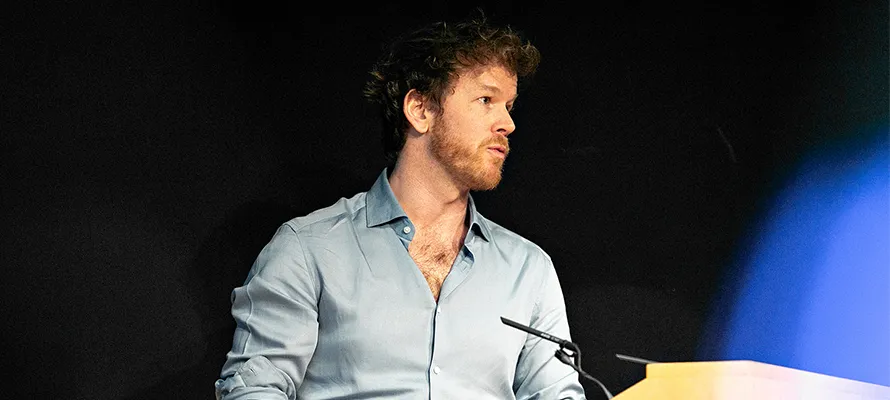 Duncan Astle delivering a presentation