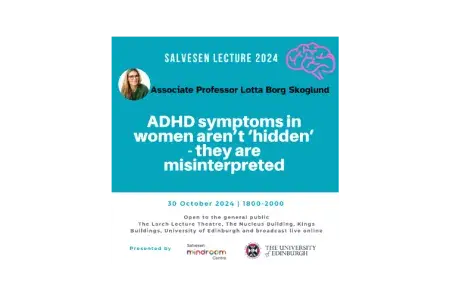 Flyer for Salvesen Lecture with photo of Lotta Borg Skoglund