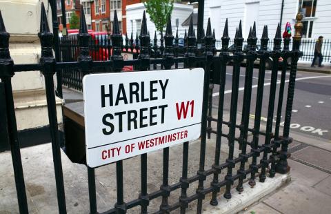 Salvesen Harley St Harley Street sign