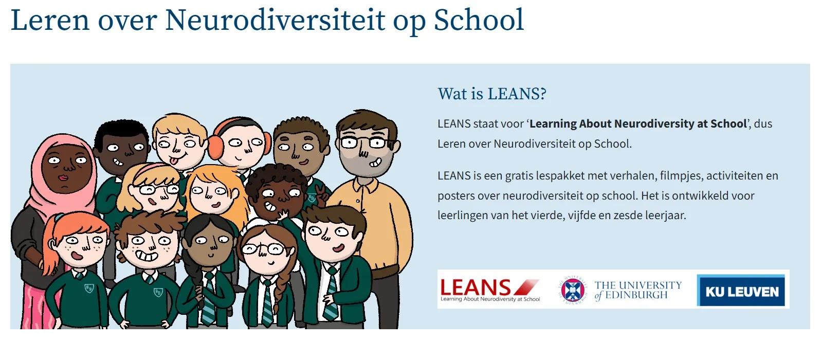 A group of people standing together, advertising LEANS Belgium
